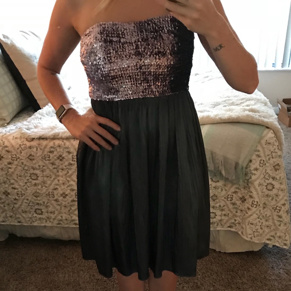 Sequin Strapless Dress